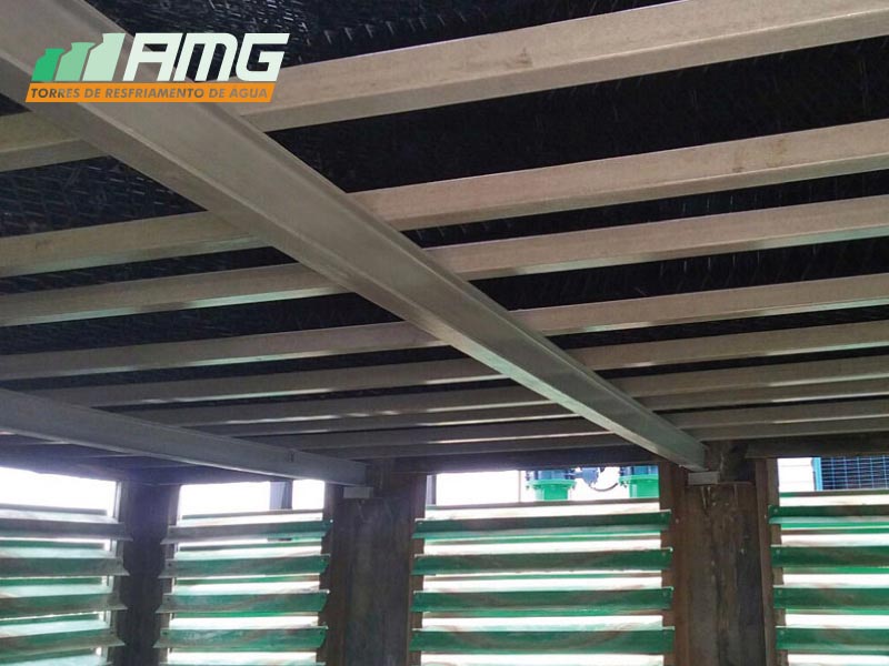 Pultruded I-beam profile in water cooling tower