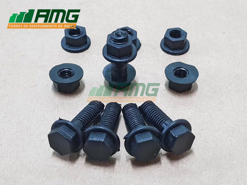 Cooling tower shutter screw