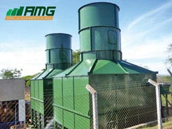 Air discharge duct for cooling towers