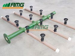 Water distribution system in GRP and PVC with injected nozzles