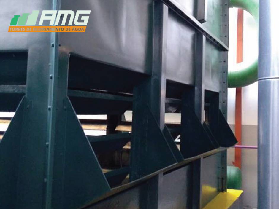 Painting of water cooling towers by AMG