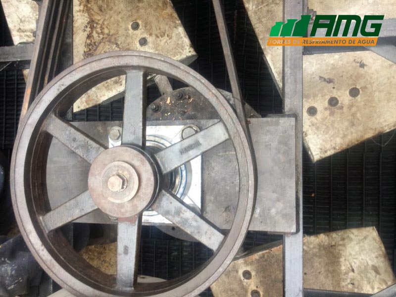 Replacement of bearings, bushings and shaft of water cooling tower