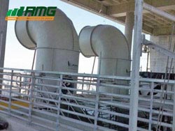 Manufacture and assembly of fiberglass air discharge duct