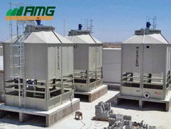 Assembly of water cooling towers model 1070