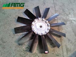 Ventilador com cubo de alumínio e pás em nylon injetado