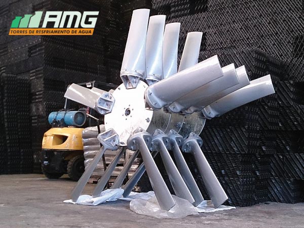 Montaje y balance de hélices para torres de enfriamiento