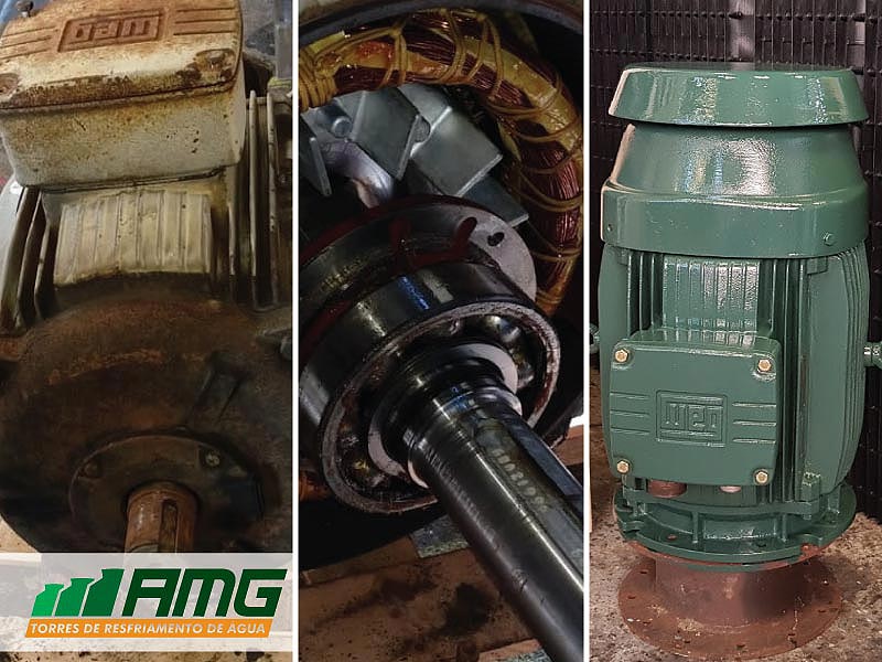 Mantenimiento de motores eléctricos de torres de enfriamiento de agua