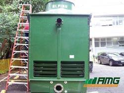 Montaje de torre de enfriamiento de agua Alpina