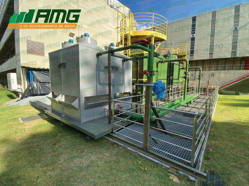 Torre de refrigeración por agua AMG en funcionamiento